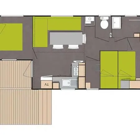بيت للعطل Mobilhome O'hara 834t Climatise Bouzic